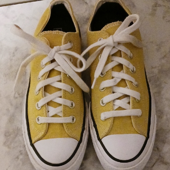 Converse All Star Mustard Yellow Canvas Sneakers - Picture 7 of 9